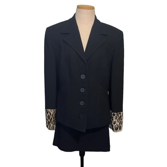 Monica Bianco Woman 100% Wool Skirt Suit Size 12